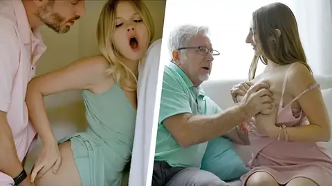 Step granddad and stepparent ravages teens with hair pulling